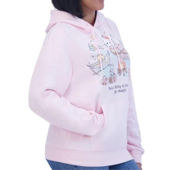 Hello Kitty & Friends Womens Large Go Camping Light‎ Pink Embroiderd Sanrio NEW - Picture 4 of 4